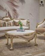 ديكور صالون نيو كلاسيك بأثاث متناسق