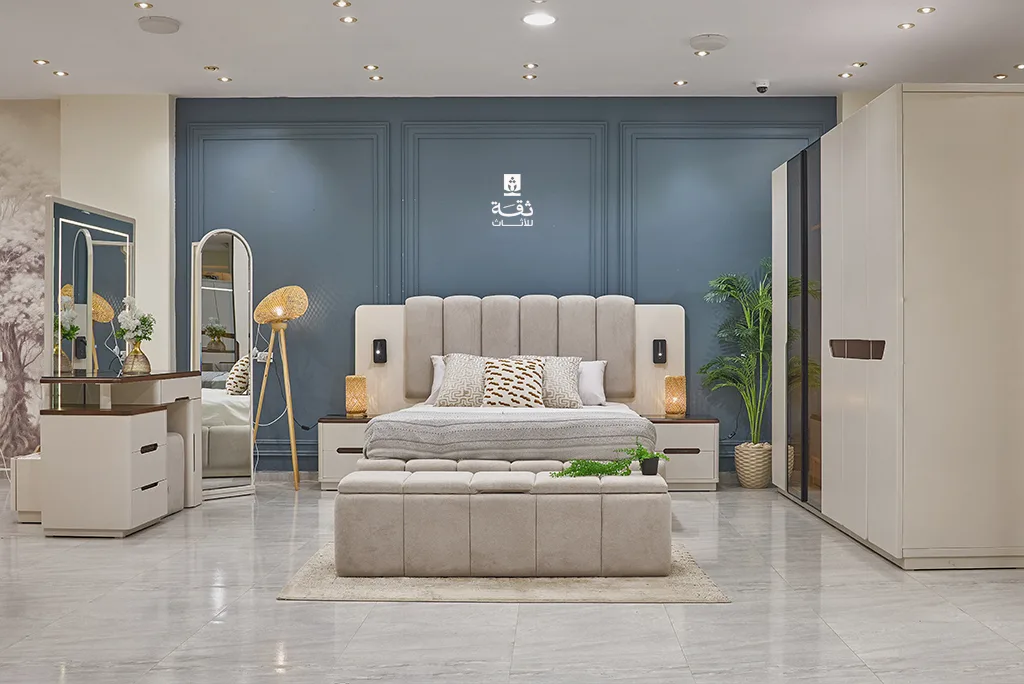 ⁦غرفة نوم ليان - غرفة مودرن بيضاء⁩ - الصورة ⁦1⁩