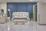 غرفة نوم بيضاء مودرن بتصميم مميز يناسب الديكور العصري