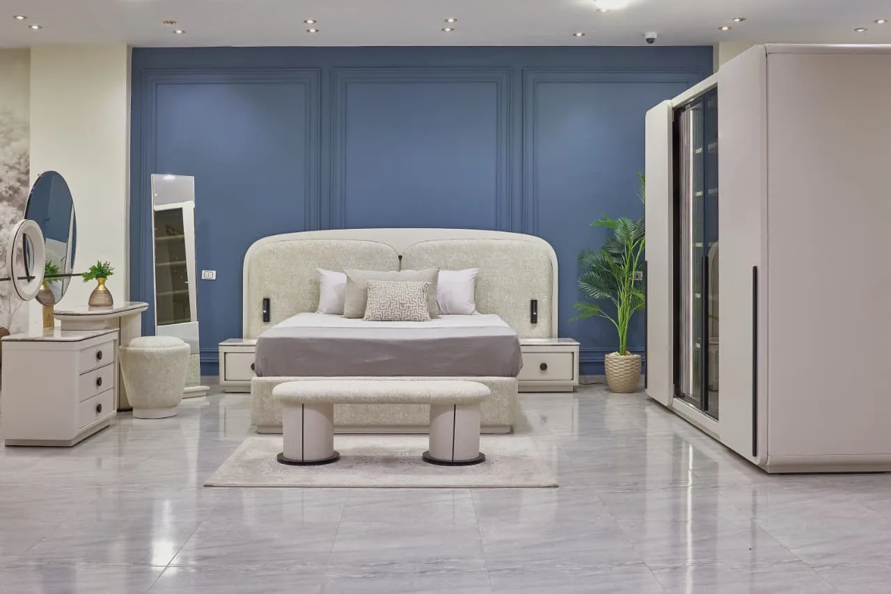 ⁦غرفة ميلانو وايت - غرفة نوم بيضاء⁩ - الصورة ⁦1⁩